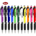 Attractive Colored "Succor" Ballpoint Clicker Pen with Black Rubber Grip